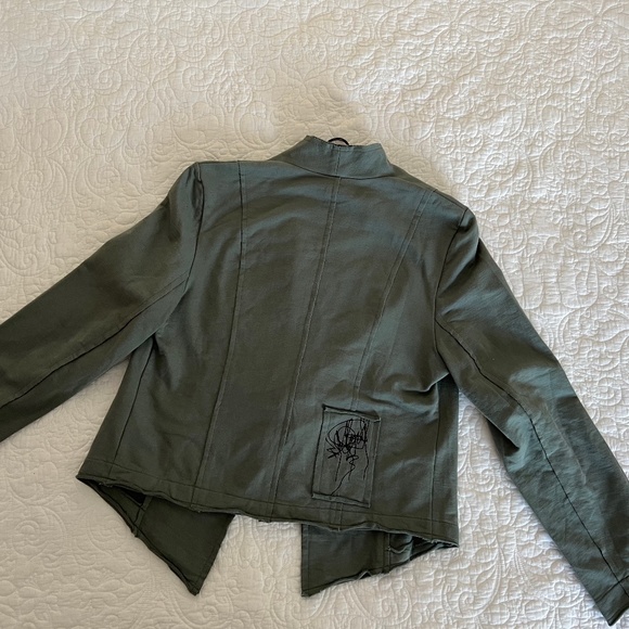 Studio B3 knit grey/green lagenlook jacket EU 44/46 - Picture 5 of 9